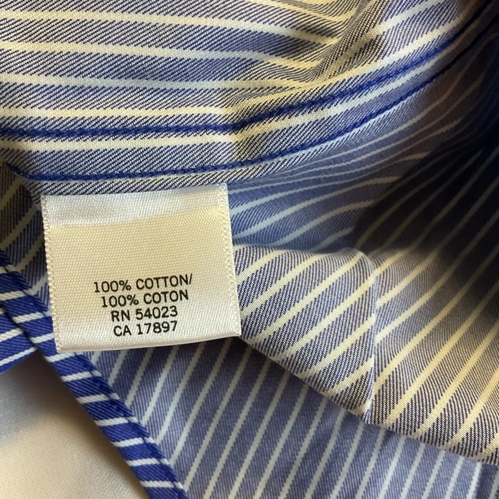 Banana Republic Men’s Blue Striped Dress Shirt Small 14–14.5 NWT